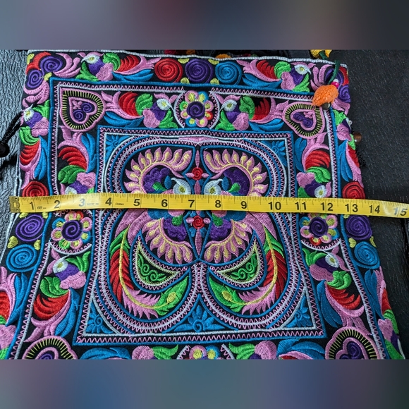 Embroidered Colorful bohemian Tote bag - Picture 4 of 9